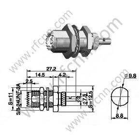 Mini UHF Γυναίκα για RG178 RF Connector