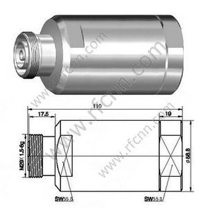 DIN 7/16 Γυναίκα για 1 5/8 "Σούπερ ευέλικτη υποδοχή καλωδίου RF