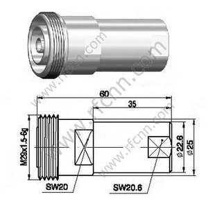 DIN 7/16 Γυναίκα για 1/2 "Σούπερ ευέλικτη υποδοχή καλωδίου RF