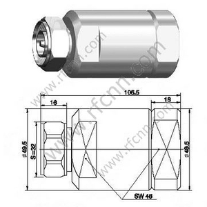 DIN αρσενικό 7/16 για 1 1/4 "Σούπερ ευέλικτη υποδοχή καλωδίου RF