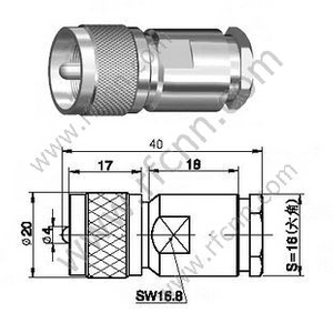 UHF αρσενικό σφιγκτήρα για RG213 RF Connector