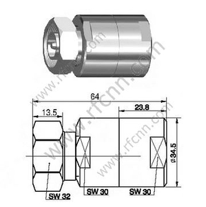 DIN αρσενικό 7/16 για 3/8 "Super Flexible Cable RF Connector