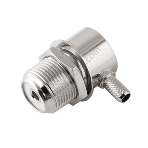 UHF θηλυκό πτύχωση δεξιά γωνία για RG58 -RF Connector